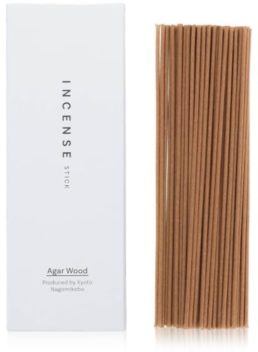 Kyoto Agarwood Incense Sticks - Japanese Temple Aroma, Ideal for Relaxation & Meditation, Approx. 60 Sticks (0.044 Pounds) - Premium Quality Incense for Spiritual & Home Use Nagomikobo