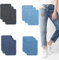 Bügelflicken Aufnäher zum Aufbügeln Patches, 12 Stück Iron on Repair Patches, 5 Farbtöne, Flicken zum Aufbügeln, Reparaturset für Kleidung, Hosen, Kleider, Hemden, Jacken, Jeans und mehr.