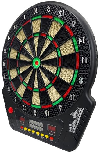 Dart Scheibe Elektronisch E-Dartboard Profi 6 Dartspiel 33 Spielen für Büros, Partyräume SV006