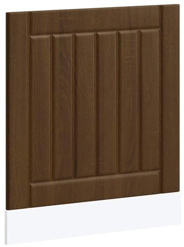 vidaXL Panel para lavavajillas Lucca Madera contrachapada Roble marrón