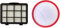 2PCS Replacement Parts Filters Fits for Russell Hobbs RHCV3101 & RHCV3601 Vacuum Cleaner Spare Parts, Replacement Model RFHLFILTVC11021202 Vacuum Cleaner Spare Parts Accessories Filter