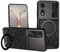 BORYA Cover per ZTE nubia Neo 2 5G, Silicone Antiurto Ultra Sottile PC+TPU Custodia, Militare Antigraffio Case con Magnetico Metallo Supporto e Protezione Fotocamera. Nero