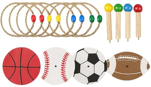 Ring Game Set, Outdoor Yard Toss Games, Rope Ring Agility Toy Kit, Speed Koordination Practice Equipment, for Indoor, Lawn, Camping, Party, Outdoor, Fun, Activities, Backyard, Family