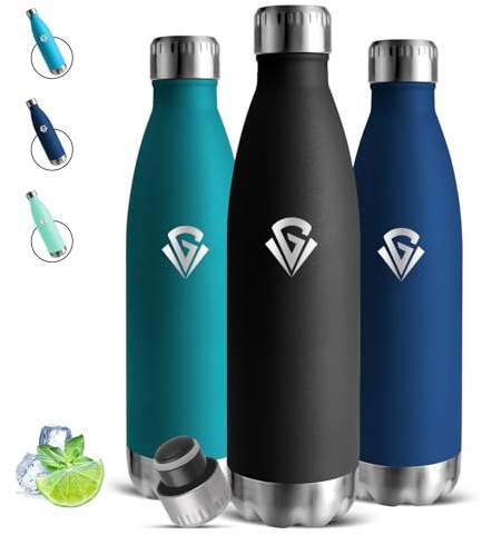 Gourde Isotherme, Gourde 750ml, Double Isolation, Bouteille Inox, Sans BPA, Bouteille Reutilisable, 24h Froid & 12h Chaud, Anti Fuite, Thermos pour l'École, Bureau, Camping, Voyage