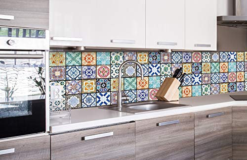 DIMEX Küchenrückwand Folie selbstklebend AZULEJOS | Klebefolie - Dekofolie - Spritzschutz für Küche | Premium QUALITÄT - Made in EU | 260 cm x 60 cm