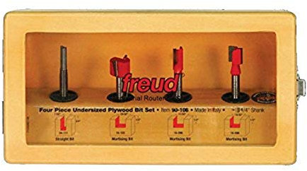Freud 90-106: 4 Piece Undersized Plywood Bit Set (1/4 Shank)