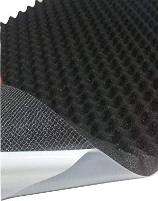 Akustikschaumstoff, Noppenschaumstoff, Selbstklebend Profilplatte, Dämmung 100cm x 50cm x (variant)) (100 x 50 x 3, Anth/ Schwarz)