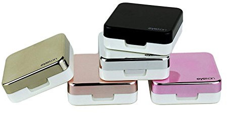 baisheng Mini Travel Simple Contact Lens Case Box Container Holder (Rose gold)