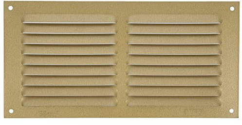Amig - Griglia di Ventilazione in Alluminio | Design Moderno | Facile da Installare | Adatta per Cucine e Bagni | Efficienza della Circolazione Aria, Oro, 100x200 mm, Alluminio