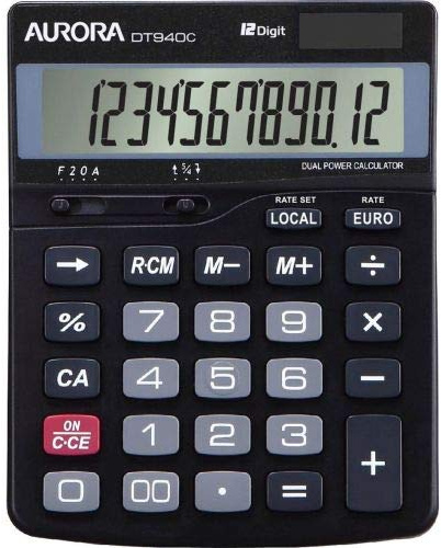 Aurora DT940C Semi Desk Calculator