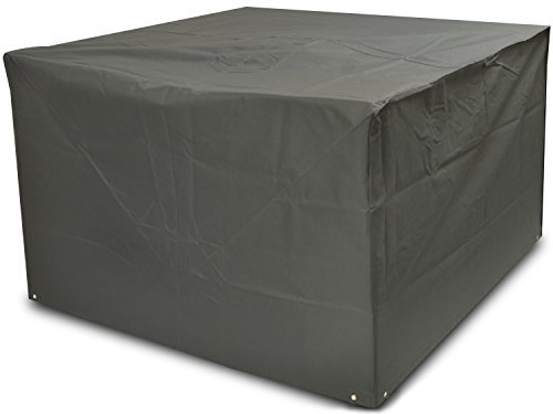 Woodside Heavy Duty Waterproof Rattan Cube Outdoor Garden Furniture Rain Cover, Grey, Heavy Duty 600D Material, 5 YEAR GUARANTEE
