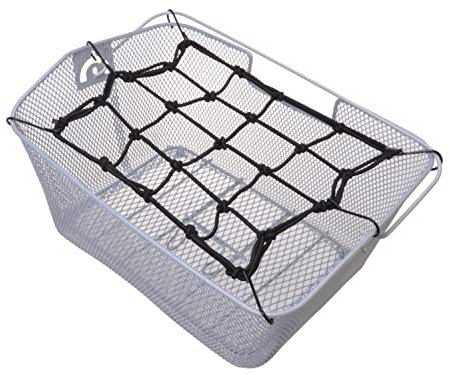 Gravidus Gepäcknetz für Fahrradkörbe mit 6 Metallhaken von hoher Qualität – Sicher und Dehnbar 25x25cm bis 50x50cm