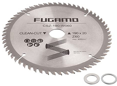 Rexxer HM Kreissägeblatt Ø 190 x 20/16 mm 60 Zähne für Hart- und Holzwerkstoff Spannplatte