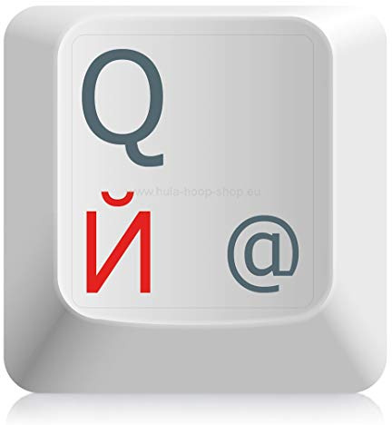 Stickers Teclado Ruso [Rojo - 11x13mm] Pegatinas Teclado Ruso para el Ordenador portátil y PC