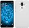 PhoneNatic Case kompatibel mit Huawei Mate 9 - Hülle weiß gummiert Hard-case + 2 Schutzfolien