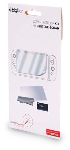 Protection écran pour Nintendo Switch avec applicateur et étoffe de nettoyage