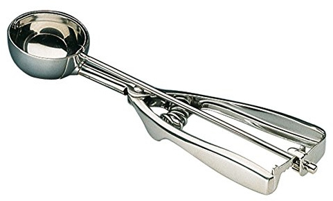 Küchenprofi Eisportionierer 5cm, Silber | Kugellöffel, für Eis, Reis, Püree, Frischkäse und Desserts, ergonomischer Griff, spülmaschinengeeignet
