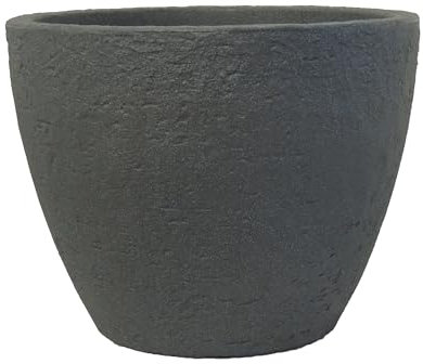 Fioriera Stone rotondo in plastica effetto pietra