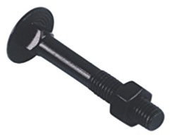 Diamwood - Boulon tête ronde collet carré 7 x 70 mm TRCC Zingué noir - Boite de 100 pcs - DIAMWOOD BTRCC0707006B