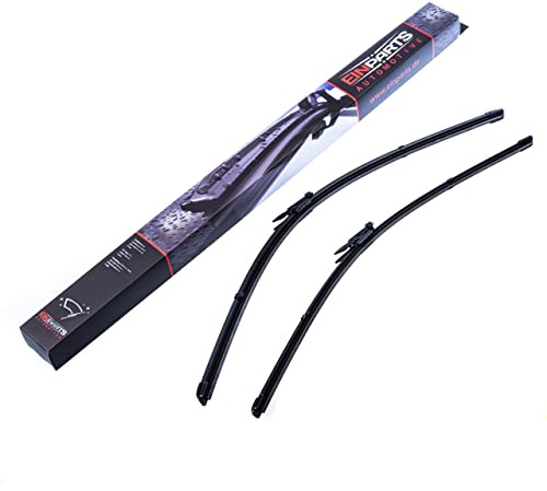 EINPARTS Scheibenwischer Set Wischerblätter Set Vorne Länge 1: 650mm Länge 2: 580mm Flachbalkenwischblatt Kompatibel mit MERCEDES-BENZ A-Klasse W169 Pinch Tab für Linkslenker EPWBDB2623R