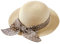 Magracy Sombrero de paja para bebés y niñas, con protección solar, para verano, con lazo, para la playa, beige, 2-4 Años