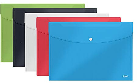 Rexel 2115673 Dokumentenmappe, A5, Druckknopf, Farbe kann variieren