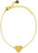 VIASOUL® Herz Armband für Damen I Mit 585er Gold Überzogen I Freundschaftsarmband (Gold)