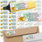 Adress-Etiketten - Adress-Aufkleber Sticker Namensaufkleber mit Ihrem Wunschtext 57x 23mm, für 1 bis 5 Zeilen Text - 45 Stück 45 Hintergründe zur Auswahl (33 Biene Bee)