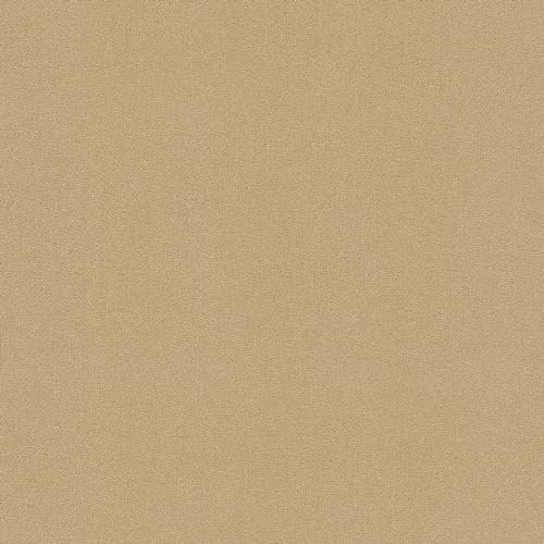 Rasch Tapete 441659 - Vliestapete mit feiner Struktur in Gold, Glitzer-Tapete, einfarbig, goldfarben, strukturiert - 10,05m x 0,53m (LxB)