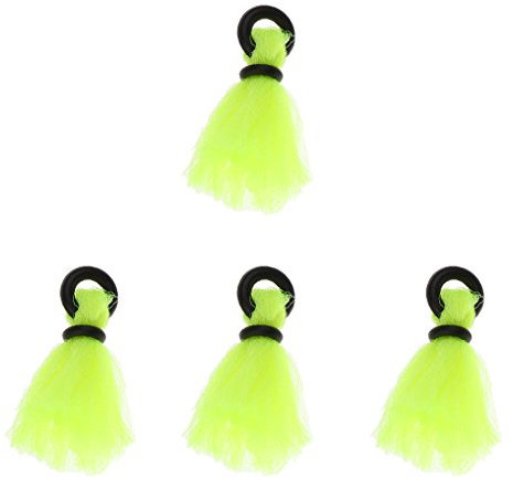 Toygogo 4pcs Nylon Bissanzeiger Schwimmen Angelzubehör Fliegen Rot - Gelb