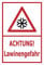 Melis-Folienwerkstatt Schild Achtung Lawinen-Gefahr - 15x10cm - 3mm Hartschaum – 20 VAR S00018-191-E