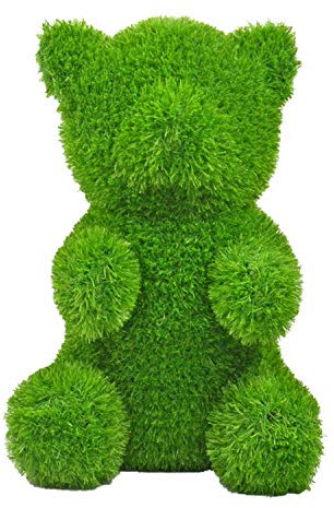 Kögler 53250 AniPlants Bear Front Figurine décorative en gazon artificiel Env. 23 x 27 x 38 cm Résistant aux intempéries et indéformable avec ancrages de fixation Idéal comme décoration de jardin et de maison