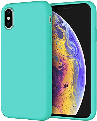 Silicone Matte TPU Case Cover For Apple iPhone XS Max (Aqua)