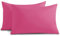 Yorkshire Bedding Pillow Cases 2 Pack - Brushed Microfiber Housewife Pillowcase Hypoallergenic Pillow Cover Standard Size with Envelope Closure (Pink, 50 x 75 cm)