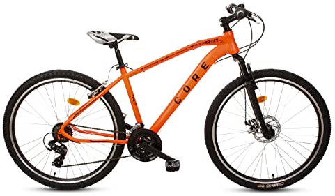 27,5 Zoll Kinder Jungen Damen Mädchen Herrenrad Herren Jugend MTB Fahrrad Mountainbike Jugendfahrrad 21 Gang Shimano Bike Rad Gabelfederung Federgabel Scheibenbremse Disk 17 CORE ORANGE R014936