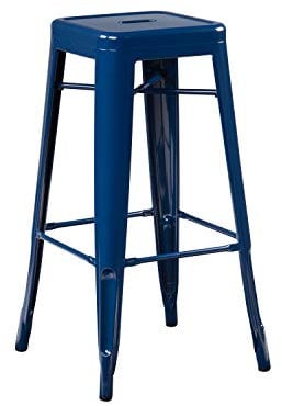 SKLUM Tabouret Haut en Acier LIX Bleu Marin ↑76 cm