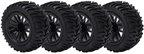 Rc Reifen, Gummireifen, 115 mm RC-Autoreifen, verschleißfeste RC-Räder und -Reifen guter Grip Tyres für 1/8 1/10 Ferngesteuerte Short Course Trucks