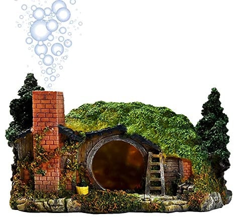 fazhongfa Aquarium-Dekoration Schloss Aquarium Dekor Thematische Ornamente (Hobbit-L)