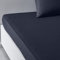 TODAY Essential - Spannbettlaken, 160 x 200 cm, für Doppelbett, 100% Baumwolle, einfarbig, Marineblau