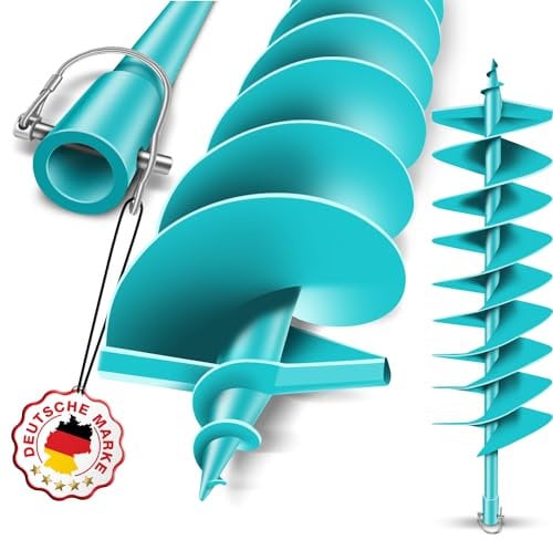 BRUNNENTAL ® Tarière 200 mm – Idéal pour les travaux d'excavation – Tarière à main – Facile à utiliser – Pointe de forage robuste – Tarière de pieu – Foret de puits