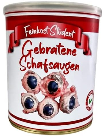 Gebratene Schafsaugen aus der Dose Scherzartikel, Lustige Geschenkidee, Party-Brüller, Spaßgeschenk, Halloween, Geburtstagsgeschenk von Feinkost Student
