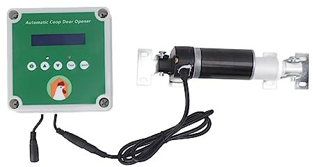 Automatischer Hühnerstall Türöffner mit Timer, Programmierbarer Lichtsensor, Hühnerstalltür mit Fernbedienung, Linearaktuatoren, Elektrischer Geflügelhaustür Motorsatz