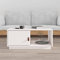 Camerina Couchtisch Weiß 80x50x35,5 cm Massivholz Kiefer Couchtisch Landhausstil Holz