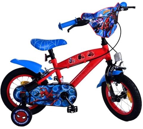Spiderman Volare Ultimate Marvel 12 Zoll Kinderfahrrad Blau/Rot - Sicherheit, Komfort und Spaß in einem!