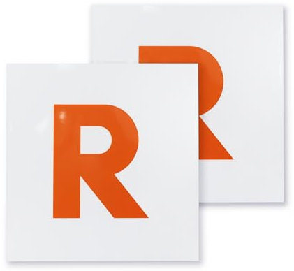aSquared Pair of Self Cling R Plates for Northern Ireland Cars