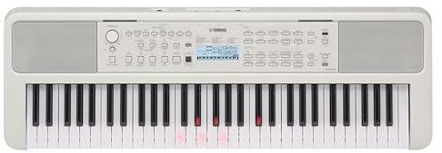 Yamaha EZ-310 61 Key Portable Keyboard with Lighted Keys with Music Rest, Power Adapter
