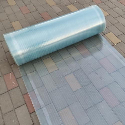 LRYELWA Placas de Policarbonato 1mm Recortables Paneles para Tejado,Planchas Transparentes Impermeable para Invernaderos,Láminas de Repuesto para Exteriores,Cocheras,Marquesina (70cm x 300cm)