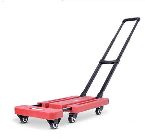 TETEOLALA Karren, Trolley Gepäckwagen, Kleiner Wagen Pull Truck Falten Tragbarer Trolley Haushalt Kleiner Trolley Mini-Anhänger/Grün/a