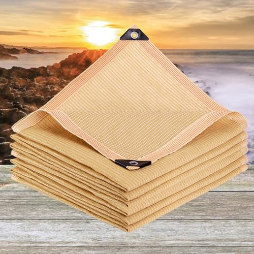 jiajulashou123 Voile d'ombrage avec Oeillets Beige Filet d'ombrage Rectangulaire UV Toile D'Ombrage Pergola Serres Tissu d'ombrage Extérieur pour Plantes,Jardin,Pergola,Patio Lawn (1x2m/3.3x6.6ft)