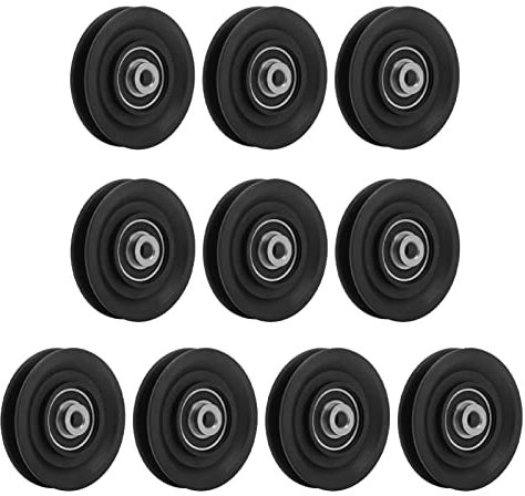 10-teiliges 3,5-Zoll-Nylon-Riemenscheiben-Set, geräuschlos, Universallager für Kran-Fitnessgeräte, Garagentor-Leiteraufzüge, inklusive hochwertiger Nylonkonstruktion und Metall